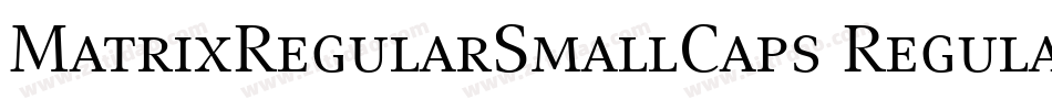 MatrixRegularSmallCaps Regular字体转换